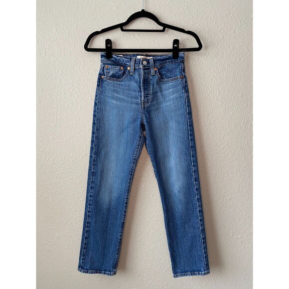 Levi's Wedgie Straight Jeans Salsa Charleston Outlasted Dark Wash - Picture 2 of 9